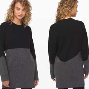 Lululemon Restful Intention cashmere sweater color block **see measurements**